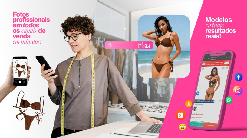 O FotoModel facilita a criação de moodboards profissionais com agilidade e realismo.